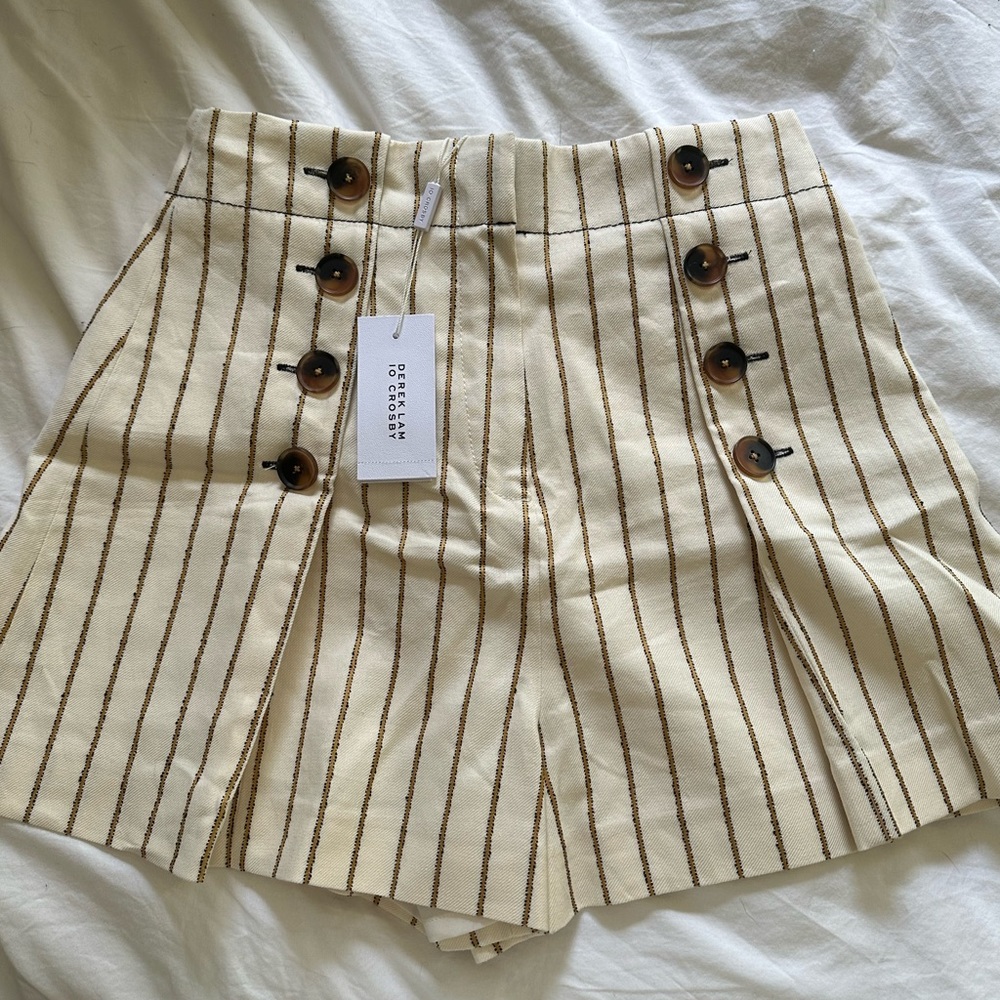 New Derek Lam 10 Crosby Striped Shorts